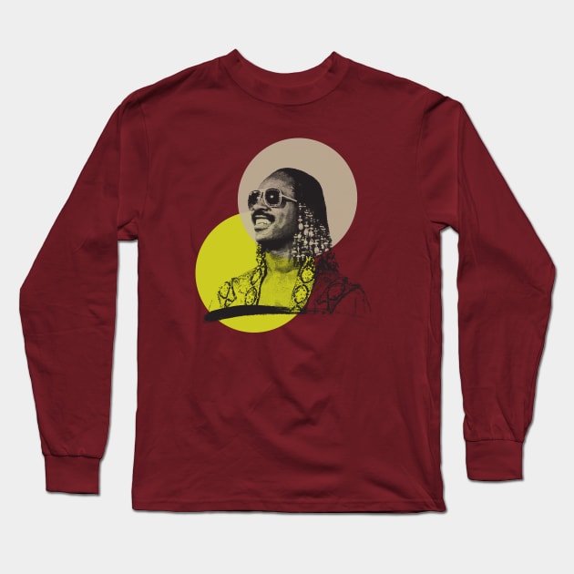 Stevie Wonder Long Sleeve T-Shirt by Jay_Kreative